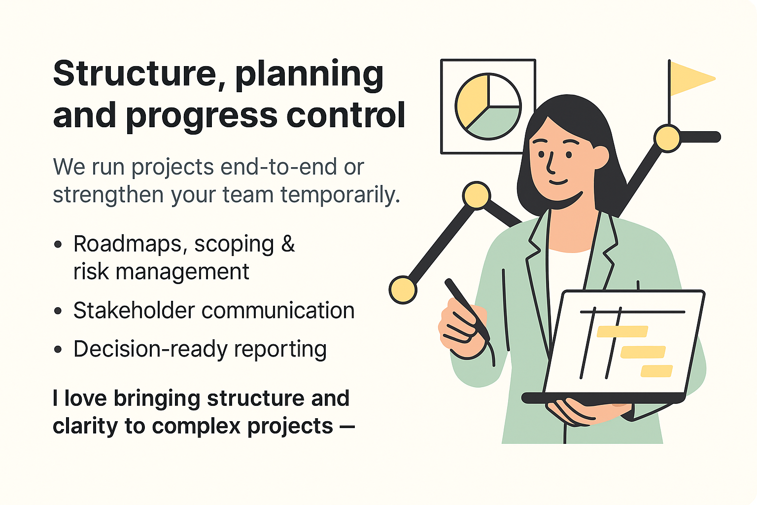 Remote project planning, structure and control